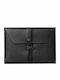 Db Bags Proper Elegant Black Pu Leather 15-inch Laptop Sleeve