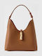 Goccia M Hobo-Tasche aus Leder für Damen Brandy