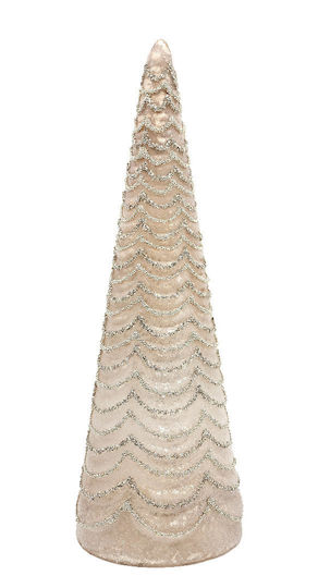 Christmas Decorative Glass Tree 25cm Gold