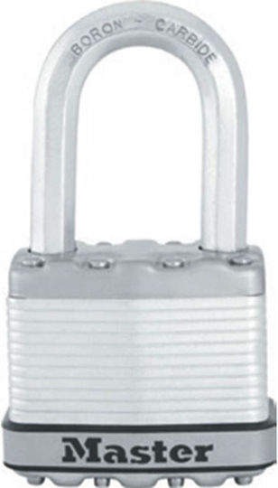 Master Lock Excell Brass Long Shackle Padlock with Key 45mm