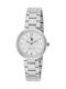 Women's 32mm Battery-Powered Watch with Silver Metal Bracelet