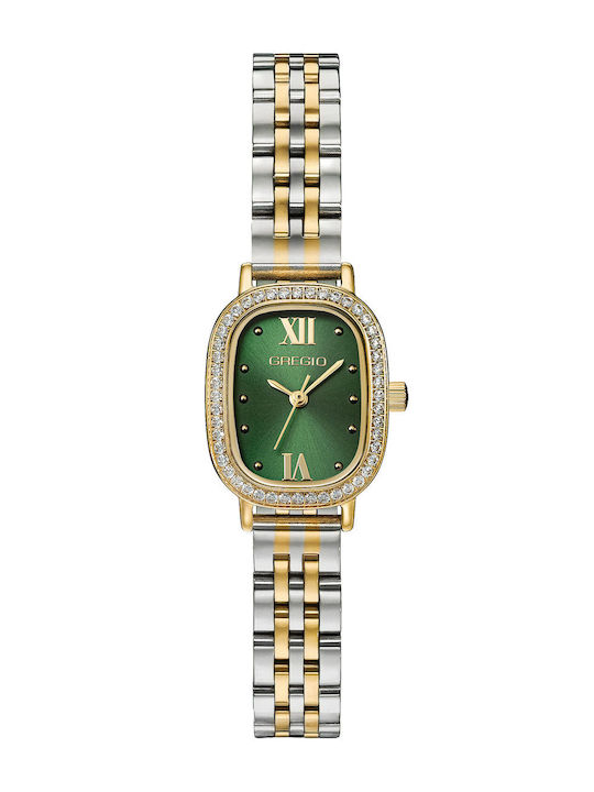 Women's Battery-Powered Watch with Silver Metal Bracelet