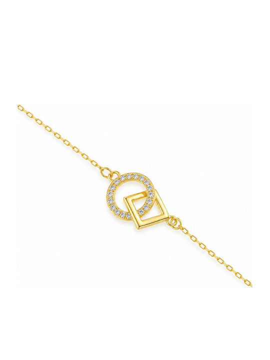 Ios Women's Gold-Plated Silver Bracelet with Zircon