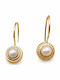 9K Gold Pearl Earrings Sk087afr