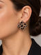Enoch Quadratische Ohrringe Animal Print Silber