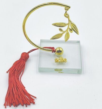 Giannopoulos Tabletop Lucky Charm Olive Branch Made of Metal 2027 5x5cm