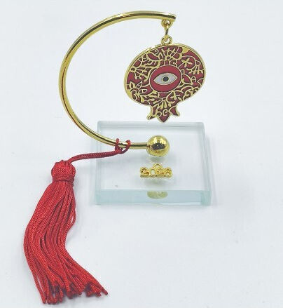 Giannopoulos Tabletop Pomegranate Good Luck Charm Made of Metal 2027 5x5cm