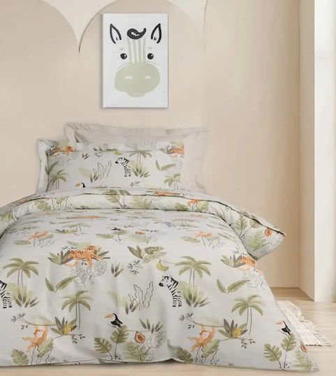 Das Home Παιδικό Πάπλωμα Μονό με Γέμιση Hollowfiber Green 160x240εκ.