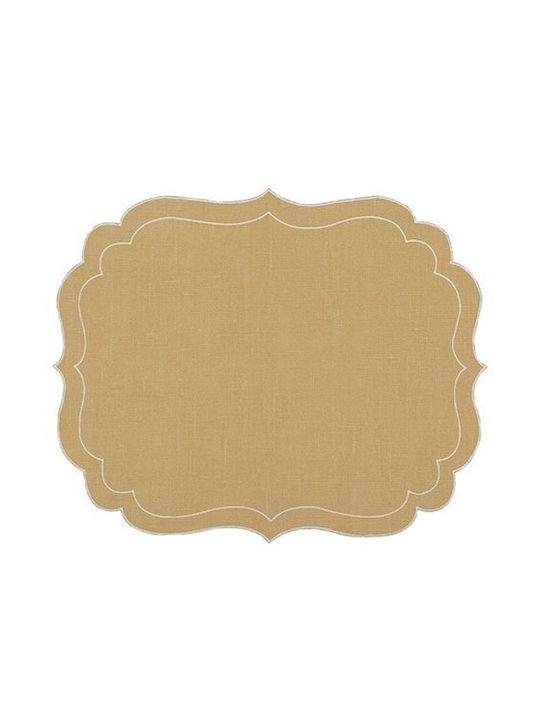 La Gallina Matta Fabric Placemat Yellow 49x40cm