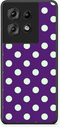 Smartfits Mintfarbene Punkte auf Lila Motorola Edge 50 Hülle