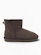 Braune Damen-Lederstiefeletten