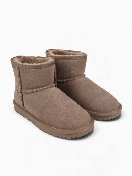 Kelara Damen-Lederstiefeletten in Cognac