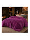 Kraft World Double Sherpa Comforter 220x240cm Adele Purple ADELE-Purple