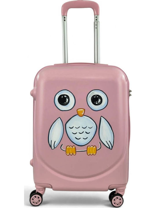 Playful Bags Παιδική Βαλίτσα Ταξιδίου Καμπίνας Σκληρή Ροζ Ύψους 55εκ.