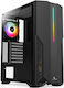 Primalist Gaming Midi Tower Computer Case with RGB Lighting Black