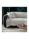 Gofis Home Three-Seater Sofa Throw Chenille 180x310cm Silver Grey 448/15