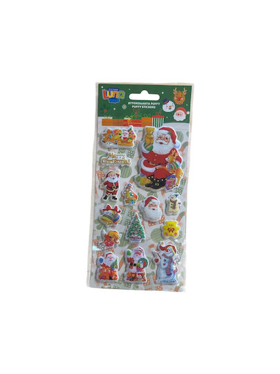 Luna Weihnachtsaufkleber mit Weihnachtsmann-Motiv Puffy