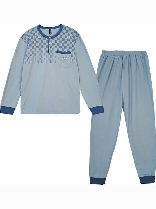 Ustyle Winter-Herrenpyjama Blau