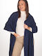 Damen Gestrickter Schal Blau