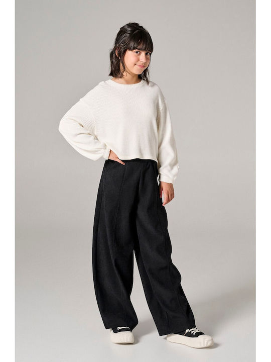 Melin Rose Kids’ Wide-Leg Trousers Black