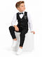 TakTakBaby Baptism Suit for Boy Black 5 Pieces