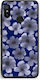 Smartfits Hülle für Xiaomi Mi A2 Lite mit Hellblauen Blumen auf Marineblauem Hintergrund