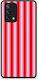 Smartfits Red Pink Vertical Pinstripes Oppo A74 4g Θήκη