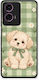 Smartfits Puppy Daisies On Sage Gingham Husă Motorola G24