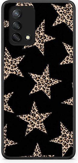 Smartfits Leopard Stars On Black Oppo A74 4g Θήκη