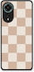 Smartfits Latte Cream Striped Checks Oppo A78 4g Θήκη