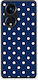 Smartfits White Small Polka Dots On Navy Oppo A98 Θήκη