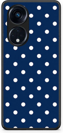 Smartfits White Small Polka Dots On Navy Oppo A98 Θήκη