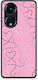 Smartfits Barbed Wire Hearts On Pink Oppo A98 Θήκη