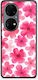 Smartfits Pink Watercolour Flowers On White Huawei P50 Pro Θήκη