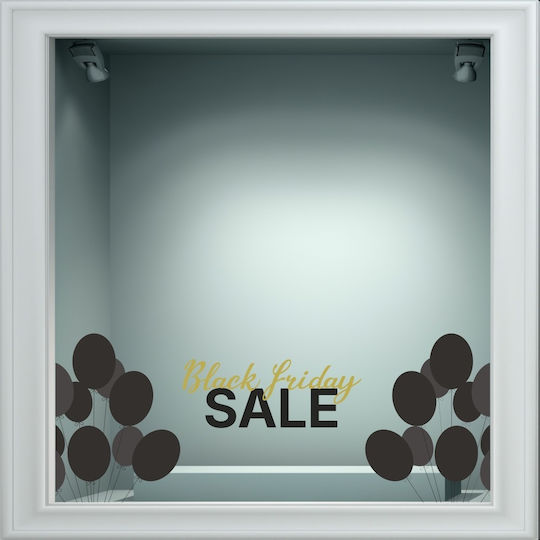 Αυτοκόλλητο Εκπτώσεων - Black Friday (3 Αυτοκόλλητα Σετ) - 50cm X 47cm