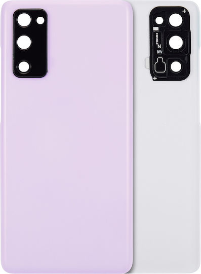 Capac Spate din Sticlă cu Lentilă pentru Cameră Samsung Galaxy S20 FE 5G Aftermarket Plus Lavandă Cloud