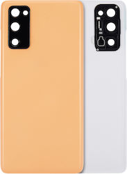 Задно стъкло на капака с леща за камера Samsung Galaxy S20 FE 5G Aftermarket Plus Cloud Orange Задно стъкло на капака с леща за камера Samsung Galaxy S20 FE 5G Aftermarket Plus Cloud Orange