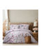 First Choice Комплект Плик за завивка Памучен 200x220 см Двоен с 4 Калъфки за възглавници и 1 Чаршаф Сив