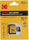 microSDHC 32 GB UHS-I U3 V30 A1 – 4K Карта Памет + SD Адаптер