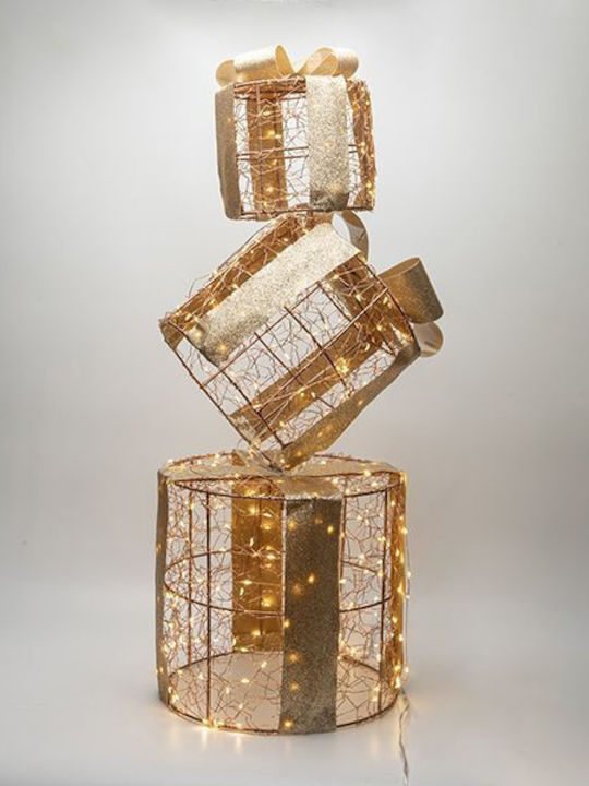 Magic Figurină Metalică de Crăciun Iluminată, Lungime 50 cm