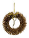 Zen Collection Christmas Decorative Wreath with a Diameter of 30 cm Gold