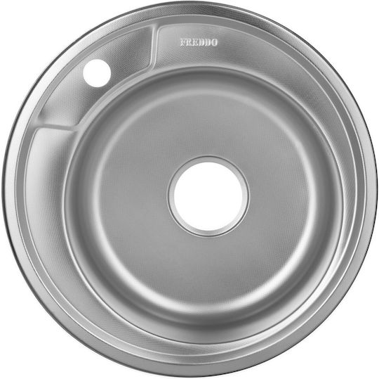Freddo Ένθετος Νεροχύτης Inox Μ49xΠ49cm Γκρι