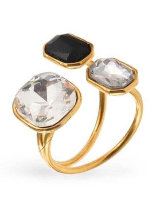 Callajewels Women's Ring with Stones in Steel