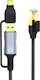 Andowl Q-SJ320 USB-C Netzwerkadapter mit Verkabelter Gigabit-Ethernet-Verbindung