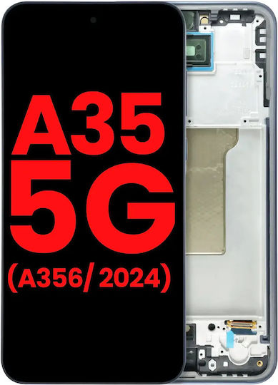 Oled Assembly Frame Samsung Galaxy A35 5g A356 2024 Aftermarket Plus Navy