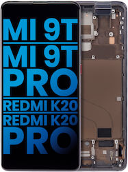 LCD Дисплей с Рамка за Xiaomi Mi 9T 9T Pro K20 K20 Pro, Заместител, Incell, Карбонено Черен
