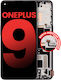 OLED-Displayeinheit mit Rahmen für OnePlus 9 US-Version Aftermarket Plus Astral Black