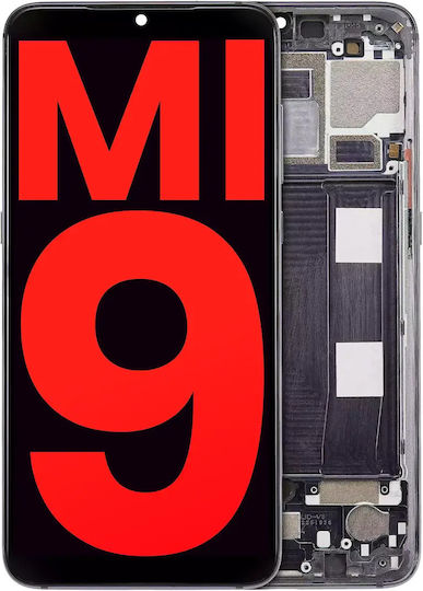 Oled Assembly Frame Xiaomi Mi 9 Aftermarket Plus Piano Black