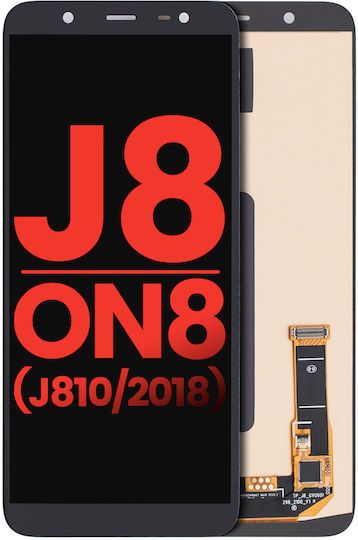 OLED модул без рамка Samsung Galaxy J8 On8 J810 2018 Aftermarket Plus черен