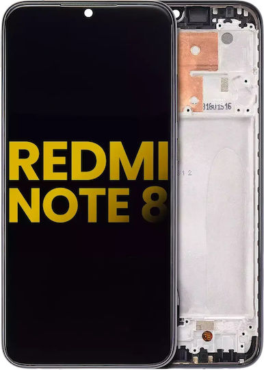LCD-Baugruppe mit Rahmen für Xiaomi Redmi Note 8 Redmi Note 8 2021 Aftermarket Plus Space Black